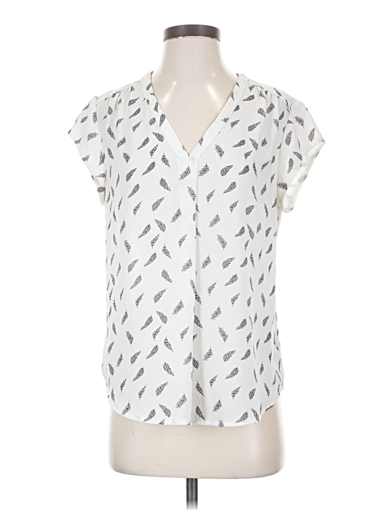 Pre-owned Fun2fun Short Sleeve Blouse In White