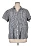 Sag Harbor 100% Cotton Checkered-gingham Silver Short Sleeve Button-Down Shirt Size 1X - photo 1