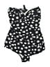 Jantzen Polka Dots Black One Piece Swimsuit Size 6 - photo 1
