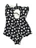 Jantzen Polka Dots Black One Piece Swimsuit Size 6 - photo 2
