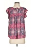 Gap 100% Polyester Pink Short Sleeve Blouse Size S - photo 1