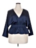 Good American Blue 3/4 Sleeve Blouse Size XXL (5) - photo 1
