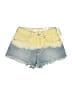 PacSun 100% Cotton Tie-dye Yellow Denim Shorts Size 00 - photo 1