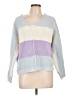 No Comment 100% Polyester Color Block Blue Pullover Sweater Size L - photo 1
