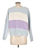 No Comment 100% Polyester Color Block Blue Pullover Sweater Size L - photo 2