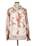 Zesica 100% Polyester Print Ivory Long Sleeve Blouse Size XL - photo 1