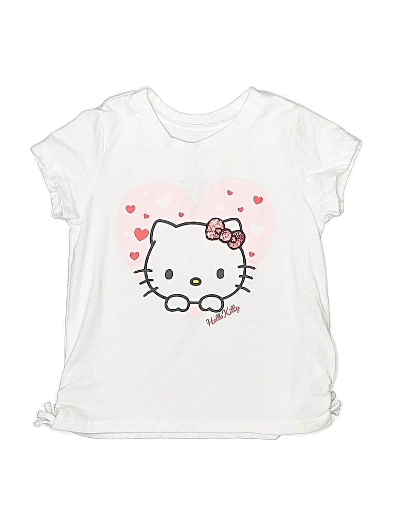 Pre-owned Hello Kitty Kids' Short Sleeve T-shirt In White