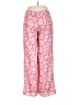 Baja East 100% Polyester Print Pink Casual Pants Size Lg (2) - photo 2