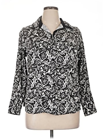 Lane Bryant Outlet 3/4 Sleeve Button-Down Shirt (view 1)