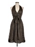 BCBGMAXAZRIA 100% Silk Gray Cocktail Dress Size 6 - photo 1