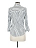 Vixbe 100% Rayon Stripes Silver 3/4 Sleeve Blouse Size M - photo 2