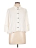Zara Ivory 3/4 Sleeve Button-Down Shirt Size L - photo 1