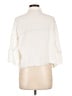 Zara Ivory 3/4 Sleeve Button-Down Shirt Size L - photo 2