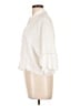 Zara Ivory 3/4 Sleeve Button-Down Shirt Size L - photo 5