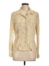 MAG Floral Yellow Long Sleeve Blouse Size 12 - photo 1