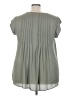 DR2 Solid Green Gray Sleeveless Blouse Size 3X - photo 2