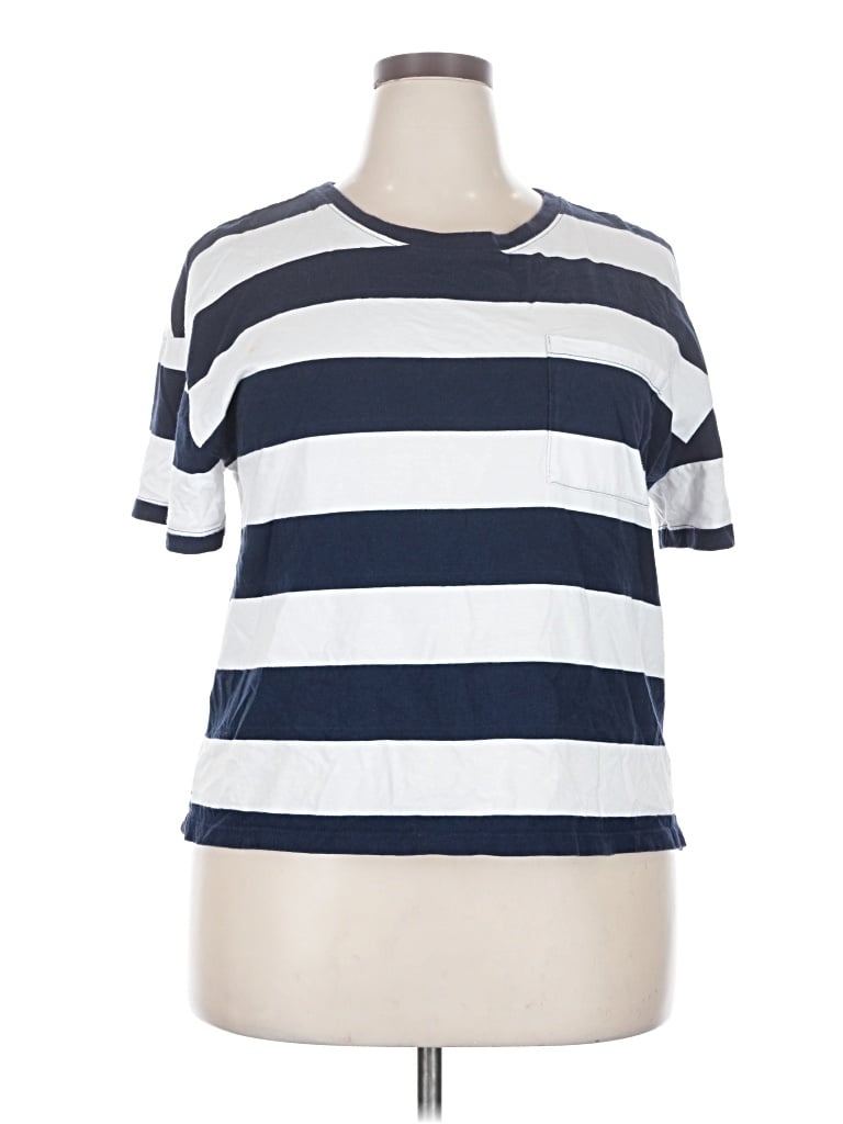 Pre-owned Time And Tru Short Sleeve T-shirt In Blue