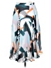 Lr 100% Polyester Graphic Blue Casual Skirt Size S - photo 1