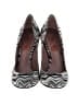 Missoni 100% Leather Chevron-herringbone Gray Heels Size EU 36 - photo 2