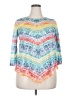 Ruby Rd. Blue 3/4 Sleeve T-Shirt Size 2X - photo 1