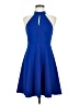 Shein Solid Blue Cocktail Dress Size 6 - photo 1