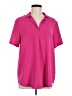Hilary Radley 100% Polyester Pink Short Sleeve Blouse Size M - photo 1
