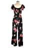 Old Navy 100% Rayon Floral Black Jumpsuit Size S - photo 2
