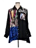 Calessa Color Block Black 3/4 Sleeve Blouse Size 1X - photo 1