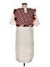TWO by Whit 100% Polyester White Casual Dress Size Med Petite - photo 2