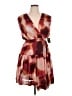 Taylor 100% Polyester Tie-dye Burgundy Cocktail Dress Size 16 - photo 1