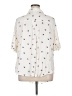 Peach 100% Rayon Hearts Ivory 3/4 Sleeve Blouse Size XL (estimated) - photo 2