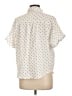 Splendid 100% Cotton Polka Dots Ivory Short Sleeve Blouse Size L - photo 2