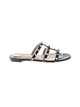 Valentino Garavani Nappa Rockstud Caged Flat Slide Sandals (view 1)