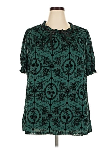 BLOOMCHIC Short Sleeve Blouse (view 1)