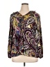 Chico's Paisley Purple Long Sleeve Blouse Size XL (3) - photo 1