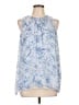 Vince Camuto 100% Polyester Blue Sleeveless Blouse Size L - photo 1