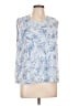 Vince Camuto 100% Polyester Blue Sleeveless Blouse Size L - photo 1