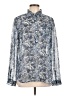 Ann Taylor LOFT 100% Polyester Paisley Blue Long Sleeve Blouse Size L - photo 1
