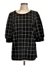 BLOOMCHIC Plaid Black 3/4 Sleeve T-Shirt Size 10 - photo 1