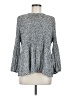 Adrianna Papell 100% Polyester Gray Long Sleeve Blouse Size M - photo 1