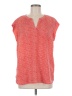 Hilary Radley 100% Polyester Red Short Sleeve Top Size M - photo 1