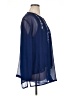 Flair 100% Rayon Blue 3/4 Sleeve Blouse Size 1X - photo 4