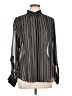 Ann Taylor Stripes Black Long Sleeve Blouse Size L - photo 1