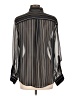 Ann Taylor Stripes Black Long Sleeve Blouse Size L - photo 2