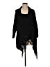 PURE HANDKNIT Black Poncho Size Med - Lg - photo 1