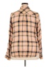 Maurices 100% Rayon Plaid Tan Long Sleeve Button-Down Shirt Size 20 (2) - photo 2