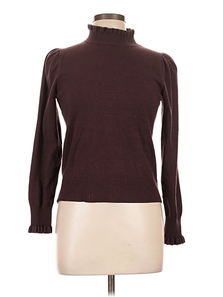 Pre-owned Cece Turtleneck Sweater In Burgundy
