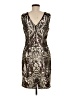 Calvin Klein 100% Polyester Paisley Brown Cocktail Dress Size 6 - photo 2