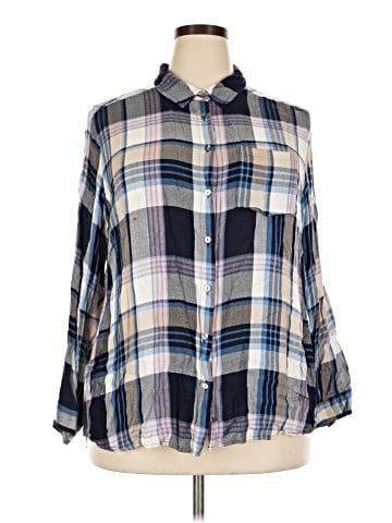 Jane and Delancey 3/4 Sleeve Button-Down Shirt (view 1)