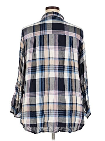 Jane and Delancey 3/4 Sleeve Button-Down Shirt (view 2)